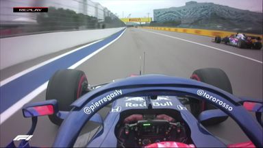 P2: Kvyat-Gasly nearly collide