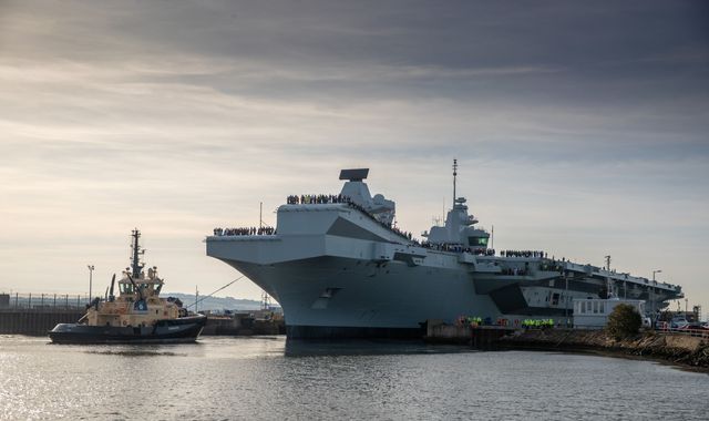 HMS Prince of Wales: Tight squeeze for 'extraordinary' UK aircraft carrier in maiden voyage