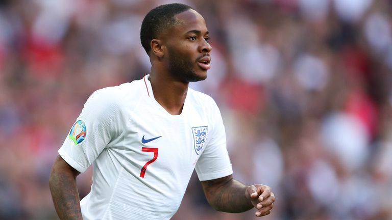 LONDON, ENGLAND - SEPTEMBER 07: Raheem Sterling of England during the UEFA Euro 2020 qualifier match between England and Bulgaria at Wembley Stadium on September 7, 2019 in London, England. (Photo by James Williamson - AMA/Getty Images)