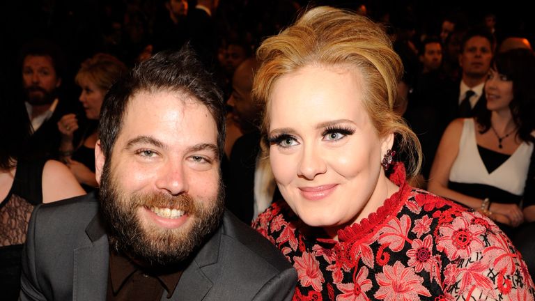 LOS ANGELES, CA - FEBRUARY 10:  Adele (R) and Simon Konecki attend the 55th Annual GRAMMY Awards at STAPLES Center on February 10, 2013 in Los Angeles, California.  (Photo by Kevin Mazur/WireImage)
