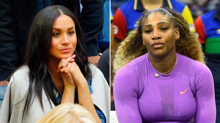 The Duchess of Sussex and Serena Williams