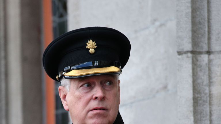 Prince Andrew attended a ceremony marking the 75th anniversary of the liberation of Bruges