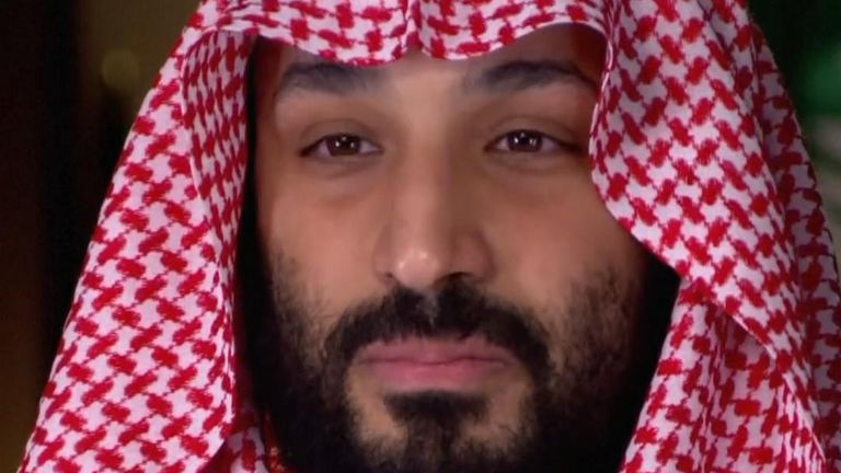 Mohammed bin Salman denies claims he ordered the murder of Jamal Khashoggi. Pic: CBS