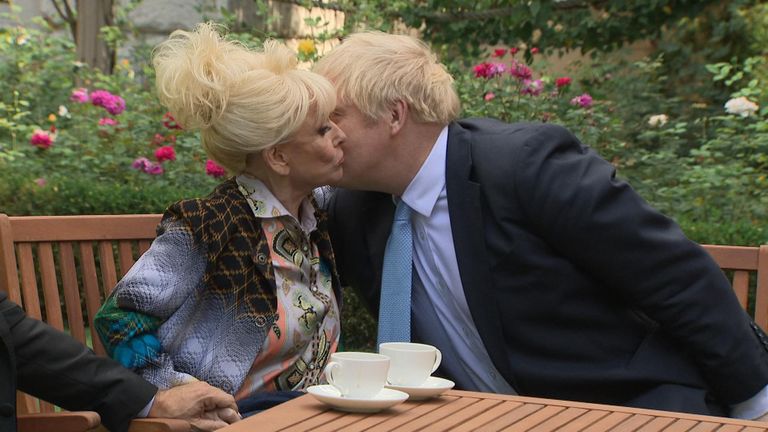 Dame Barbara Windsor and Boris Johnson