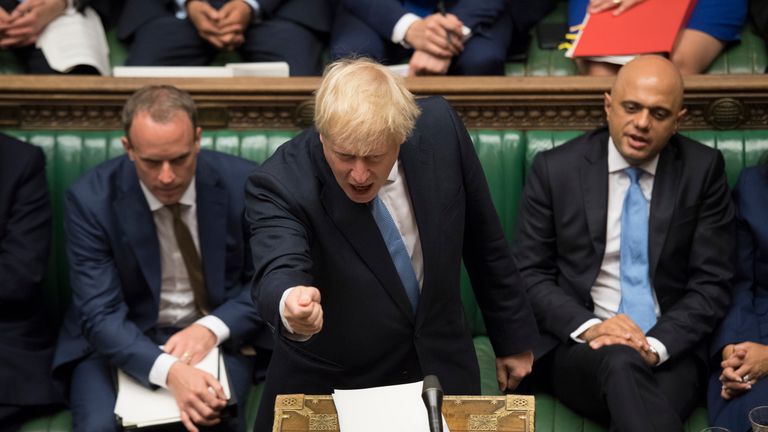 Boris Johnson in the House of Commons Pic: UK Parliament/Jessica Taylor