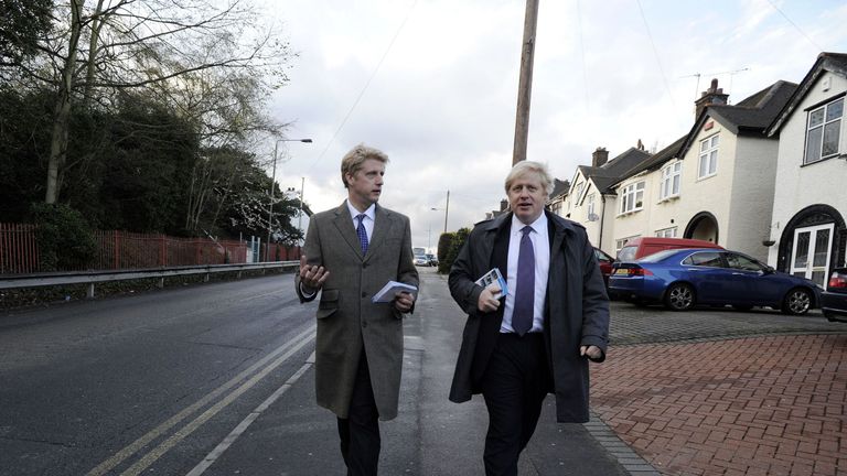 Jo Johnson pictured with his older brother Boris on the campaign trail in 2012
