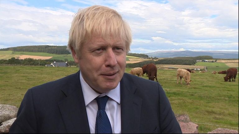 On a visit to Scotland, Boris Johnson was asked about what happens if opposition parties refuse to vote for a general election