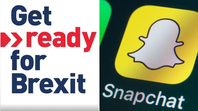 The Snapchat advert, pictured ran on the app for six days