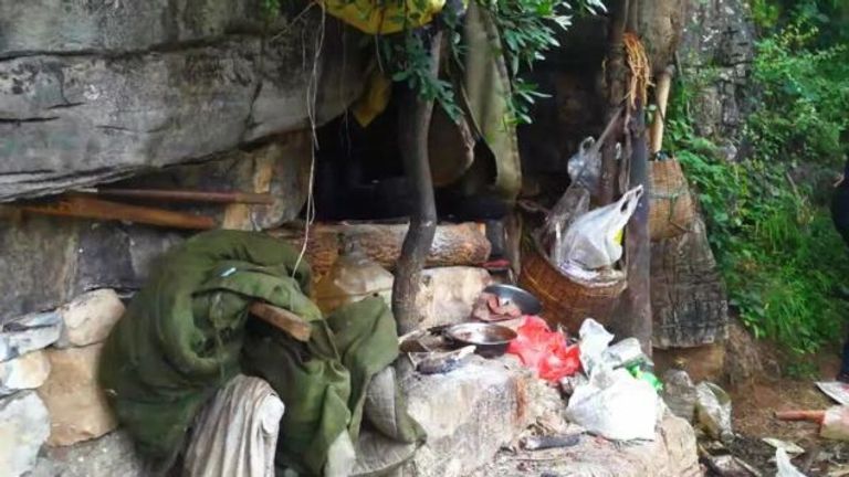 Song Jiang had household rubbish strewn outside his cave