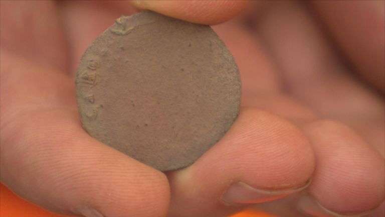 Coins are among the items that have been found on the former battlefield 