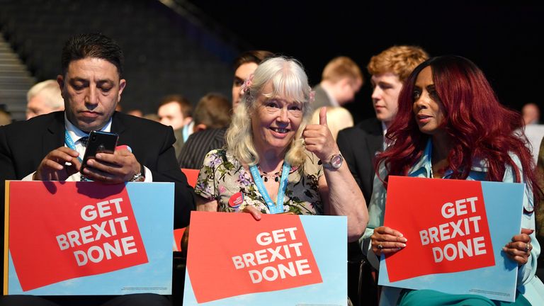 Delegates at the Conservative Party conference in Manchester 