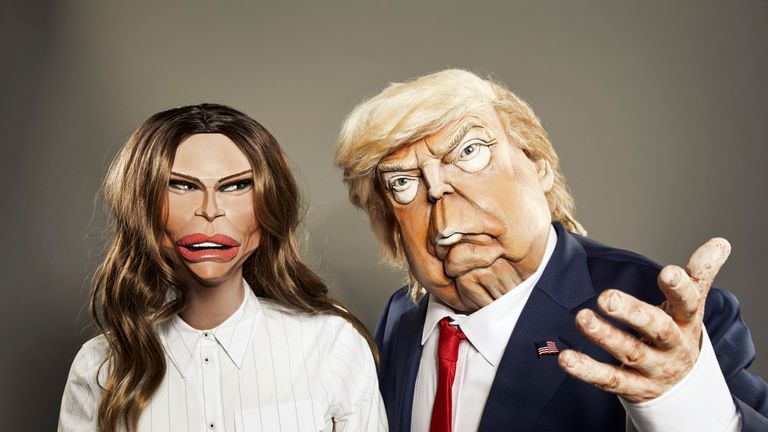 Donald and Melania Trump in new Spitting Image