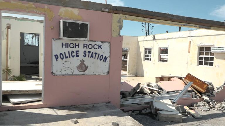 Sky&#39;s US correspondent Amanda Walker has reached the town of High Rock on Grand Bahama which has been cut off since the hurricane struck.
