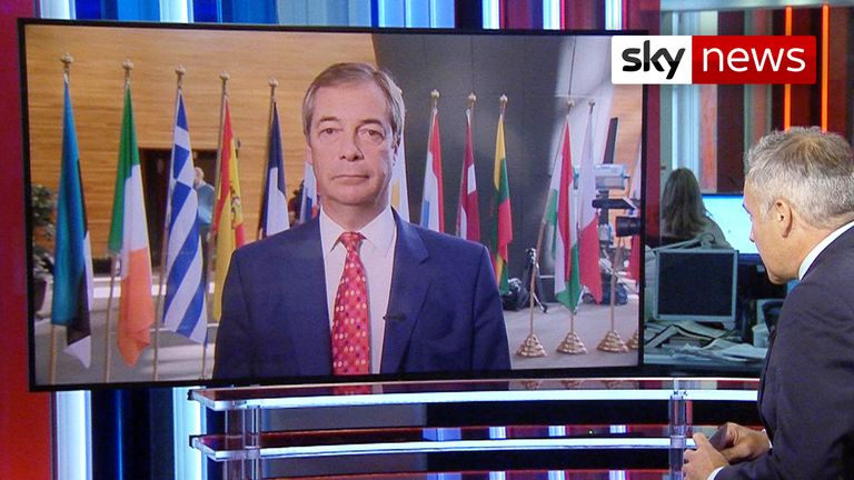 Brexit Party leader Nigel Farage.