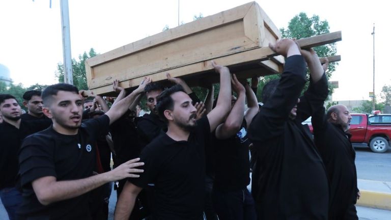 Funeral after stampede in Kerbala