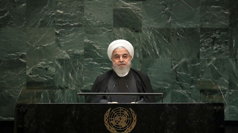 Iranian President Hassan Rouhani levelled criticism against the US