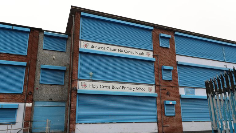 Improvised weapon found in playground of Belfast primary school