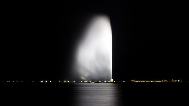 The fountain can be found in the port city of Jeddah
