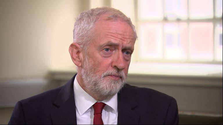 Labour leader Jeremy Corbyn says it is "disgraceful" that parliament has been suspended and wants the PM to call off a no-deal Brexit before agreeing to an election.
