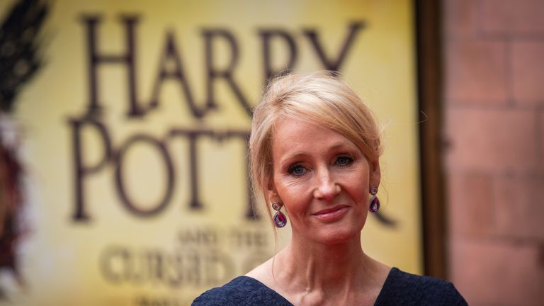 
LONDON, ENGLAND - JULY 30: J. K. Rowling attends the press preview of "Harry Potter & The Cursed Child" at Palace Theatre on July 30, 2016 in London, England. Harry Potter and the Cursed Child, is a two-part West End stage play written by Jack Thorne based on an original new story by Thorne, J.K. Rowling and John Tiffany. (Photo by Rob Stothard/Getty Images)