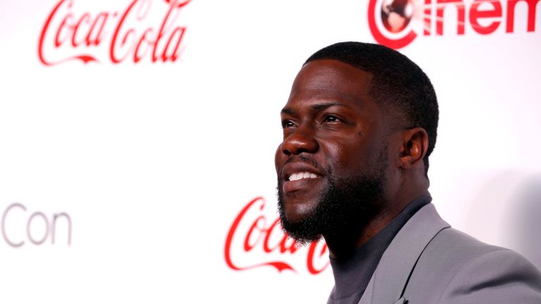 Kevin Hart poses during the CinemaCon Big Screen Achievement Awards ceremony at Caesars Palace in Las Vegas, Nevada, U.S. April 4, 2019
