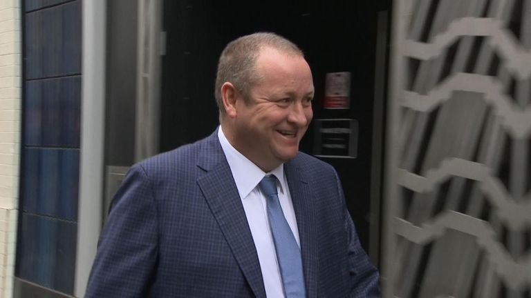 Sports Direct owner Mike Ashley outside of the company&#39;s AGM in London on Wednesday 11 September 2019