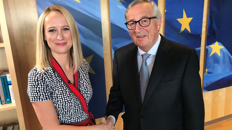 Sophy Ridge and Jean-Claude Juncker