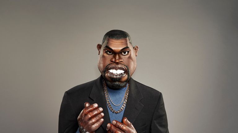 Kanye West in new Spitting Image. Pic: Avalon