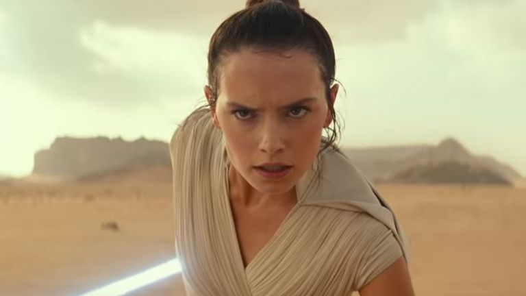 Daisy Ridley in Star Wars: The Rise Of Skywalker. Pic: Star Wars/ YouTube
