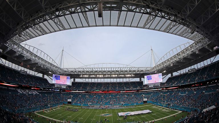A general view of Hard Rock Stadium, where the 2020 Super Bowl will be held
