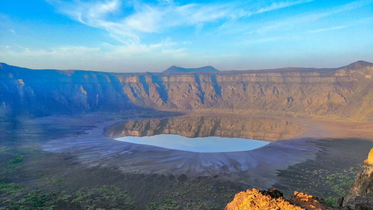 The Al Wahbah crater is 820ft deep