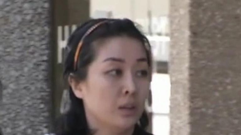 Tiffany Li arriving at court. Pic: NBC Bay Area
