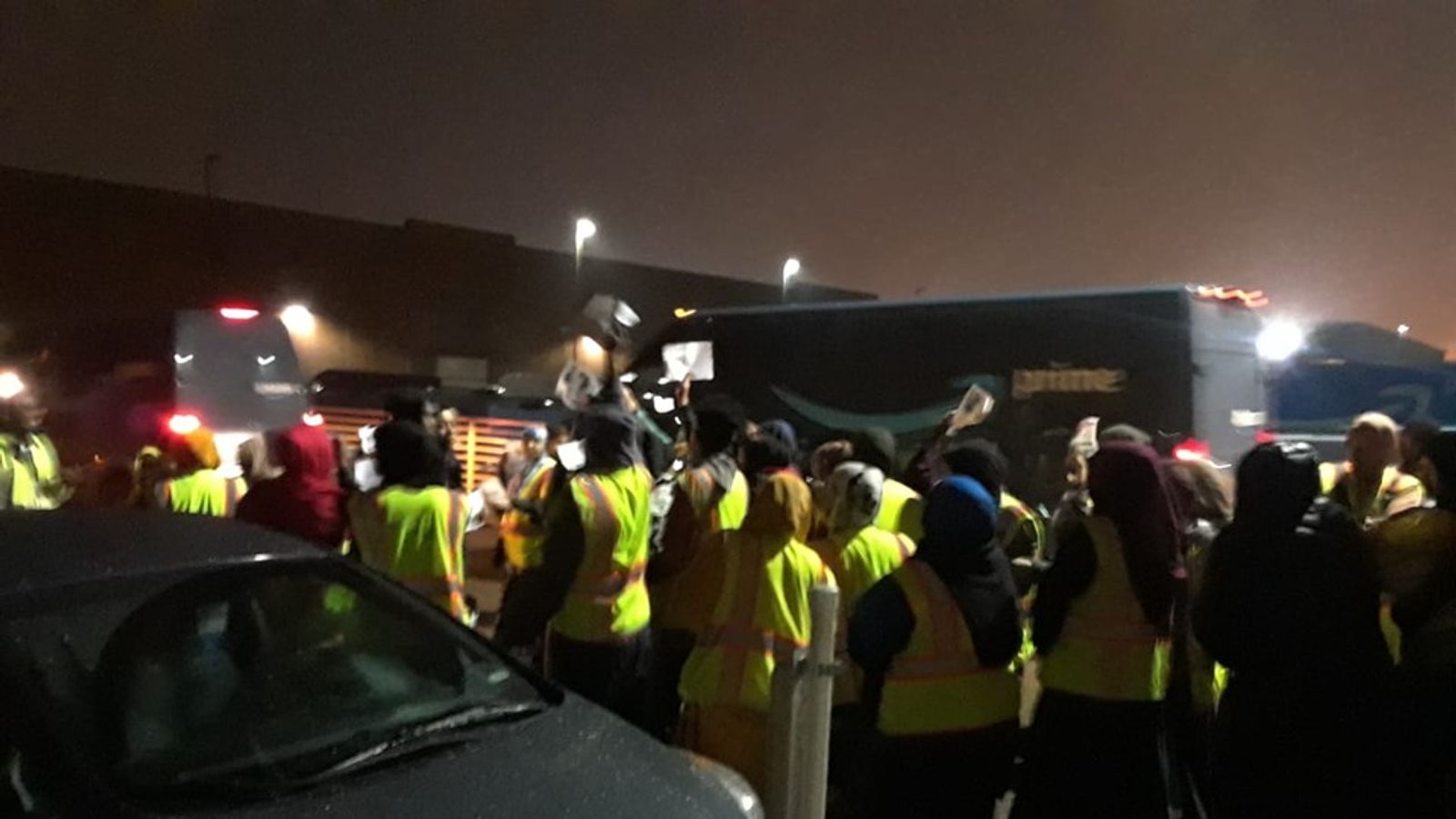Amazon warehouse staff walk out as dispute over conditions deepens