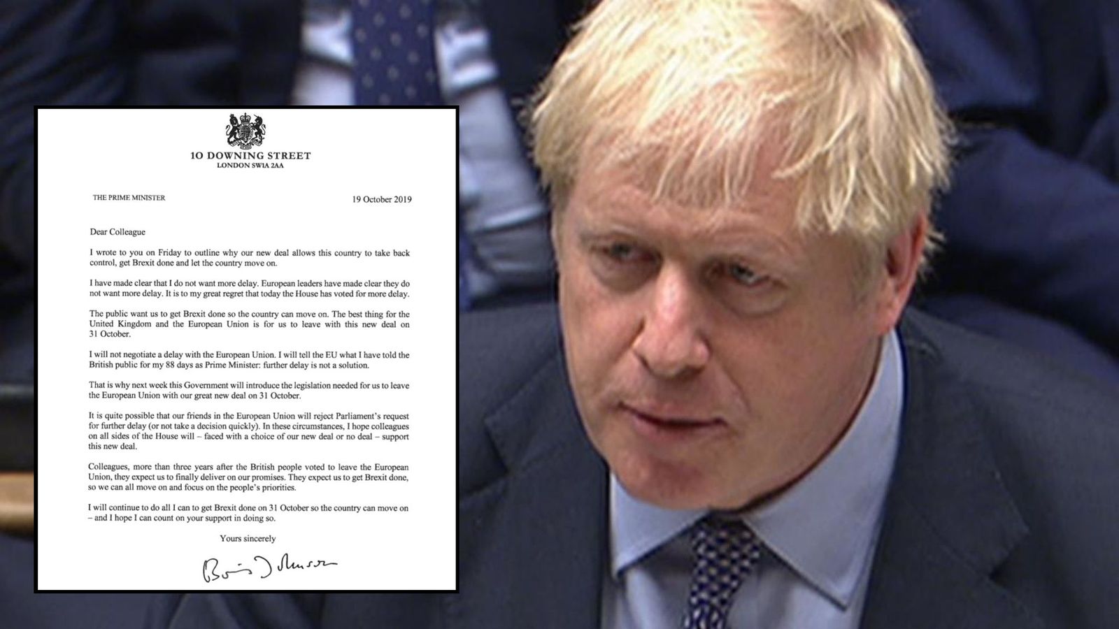 Boris Johnson: UK will request Brexit delay but I'll tell EU I don't want one