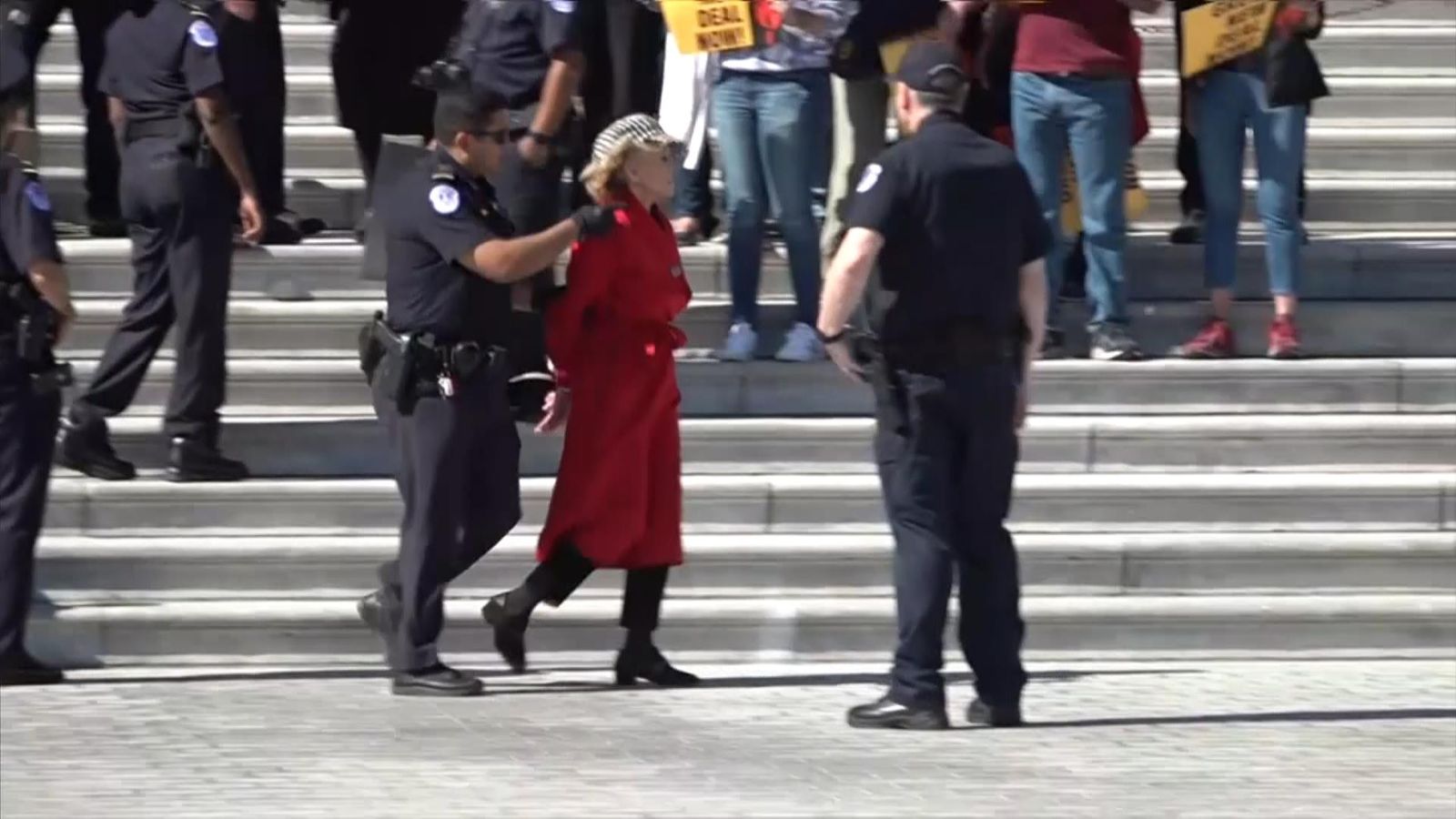 Climate change protester Jane Fonda arrested | US News - Sky News
