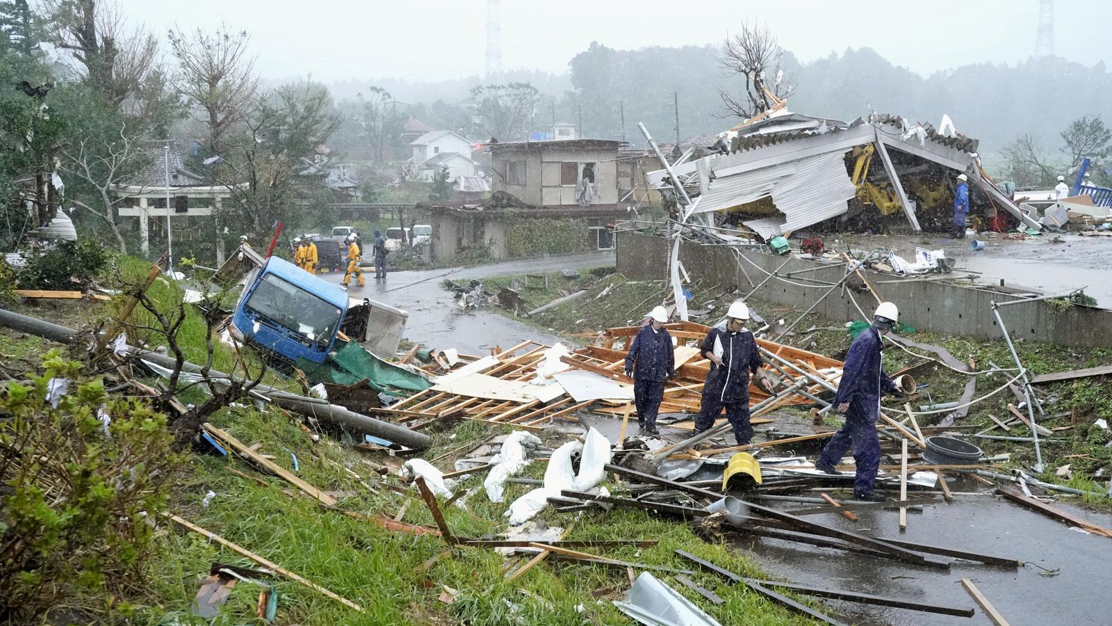 Typhoon Hagibis Two dead as most powerful storm for decades hits Japan