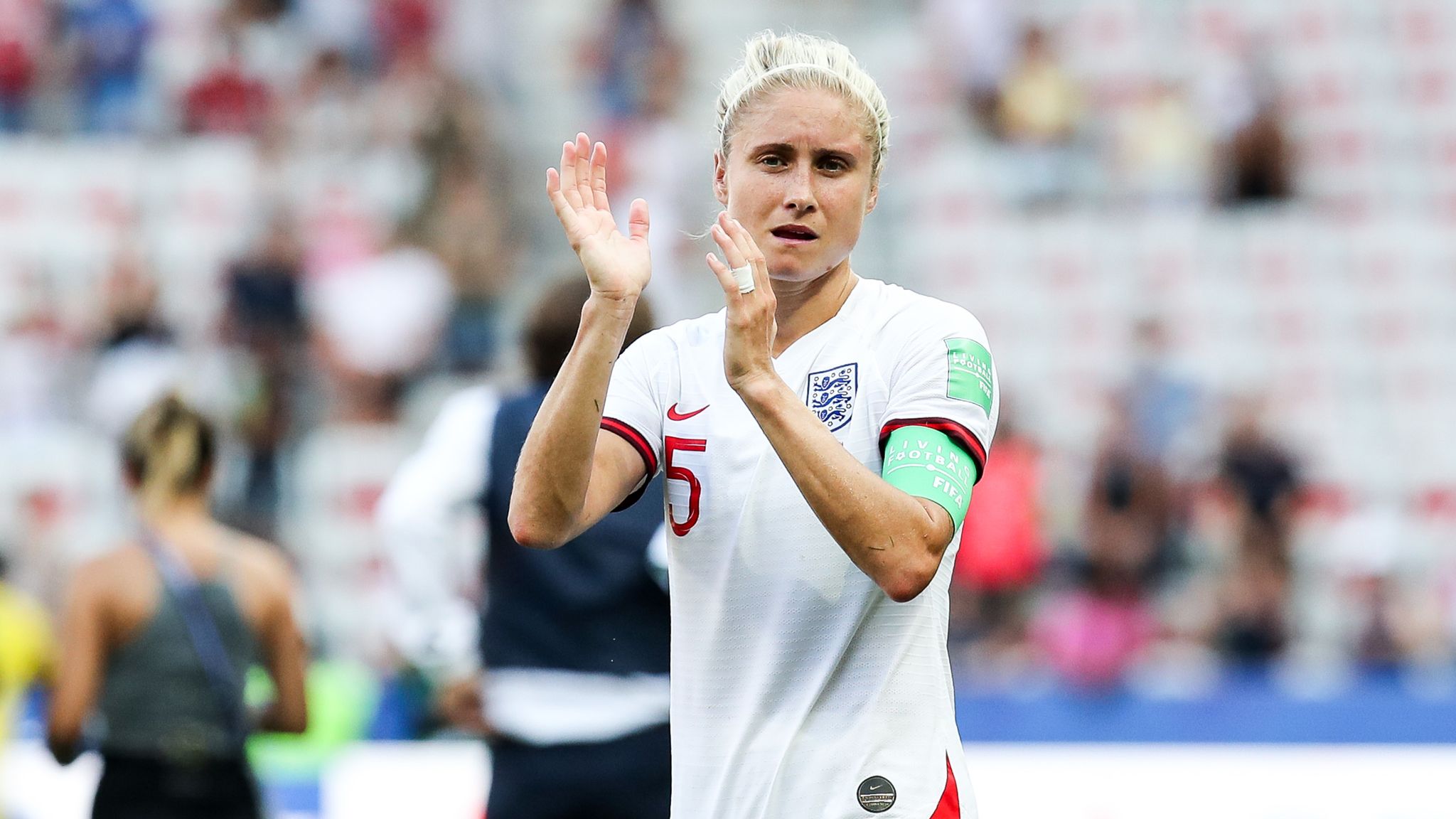 women players must fill stadiums to get men s wages england captain steph houghton says uk news sky news