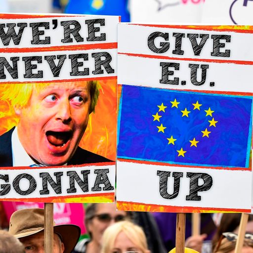 In Pictures: Brexit protest march