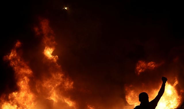 Cars set alight as protests erupt in Barcelona over jailed separatist leaders