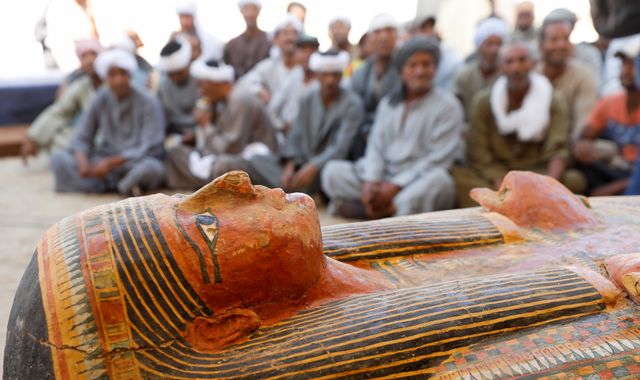 Ancient coffins of men, women and children found in Egypt