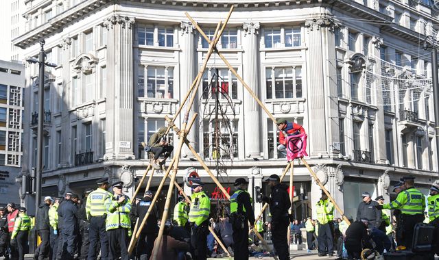 Extinction Rebellion protesters return to block off central London