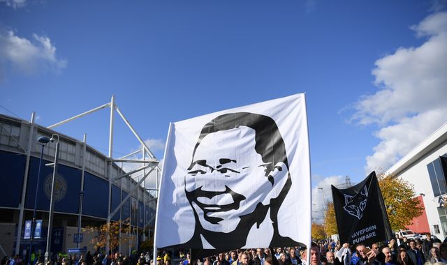 Leicester City fans hold memorial march to mark anniversary of helicopter crash