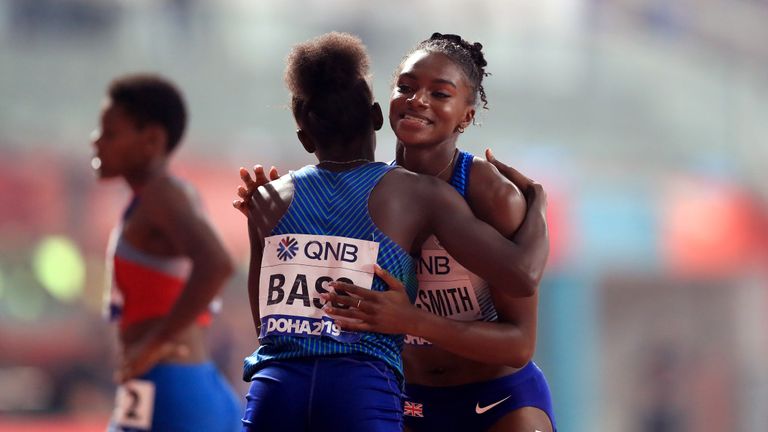 Great Britain's Dina Asher-Smith after winning her Womens 200m semi-final during day five of the IAAF World Championships at The Khalifa International Stadium, Doha, Qatar.