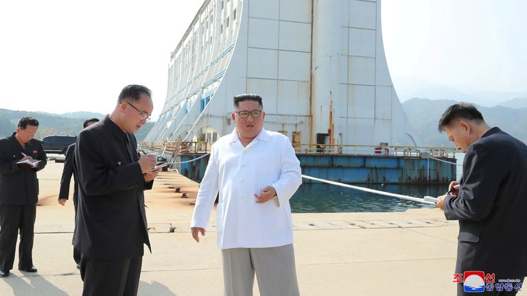 North Korean leader Kim Jong Un inspects the Mount Kumgang tourist resort, North Korea, in this undated picture released by North Korea&#39;s Central News Agency (KCNA) on October 23, 2019.     KCNA via REUTERS    ATTENTION EDITORS - THIS IMAGE WAS PROVIDED BY A THIRD PARTY. REUTERS IS UNABLE TO INDEPENDENTLY VERIFY THIS IMAGE. NO THIRD PARTY SALES. SOUTH KOREA OUT. NO COMMERCIAL OR EDITORIAL SALES IN SOUTH KOREA.     TPX IMAGES OF THE DAY