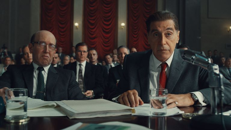 Al Pacino plays union leader Jimmy Hoffa, who's murder has never been officially solved. Pic: Netflix