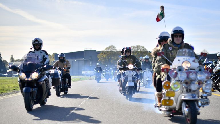 Thousands of motorcyclists took part in the ride in Oxfordshire