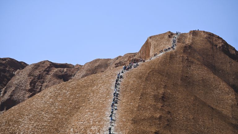 People have been taking their last chance to climb Uluru 