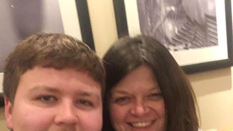 Ben Gilham-Rice pictured with his mother. Pic: Facebook