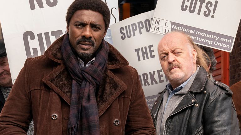 Idris Elba and Bill Bailey in In The Long Run. Pic: Sky UK