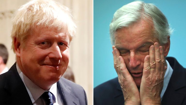 Boris Johnson and Michel Barnier